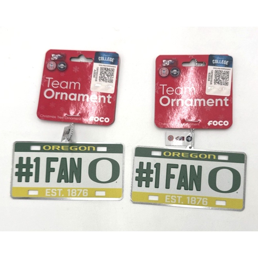 U of O Oregon Ducks NCAA Licensed Team Logo Hangers #1Fan O Decor SET of 2